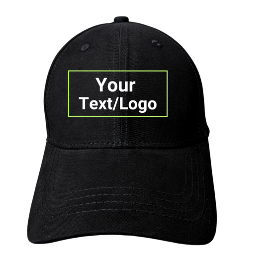 (Customize) Plain Black Colored Baseball Cap